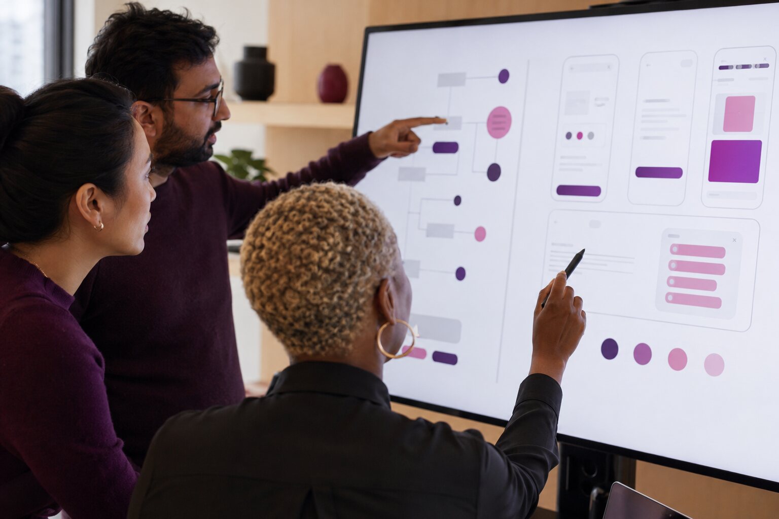 A team reviewing a digital customer journey together